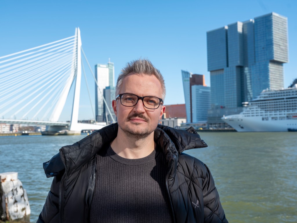 Dr. Gennady Roshchupkin on the Rotterdam waterfront